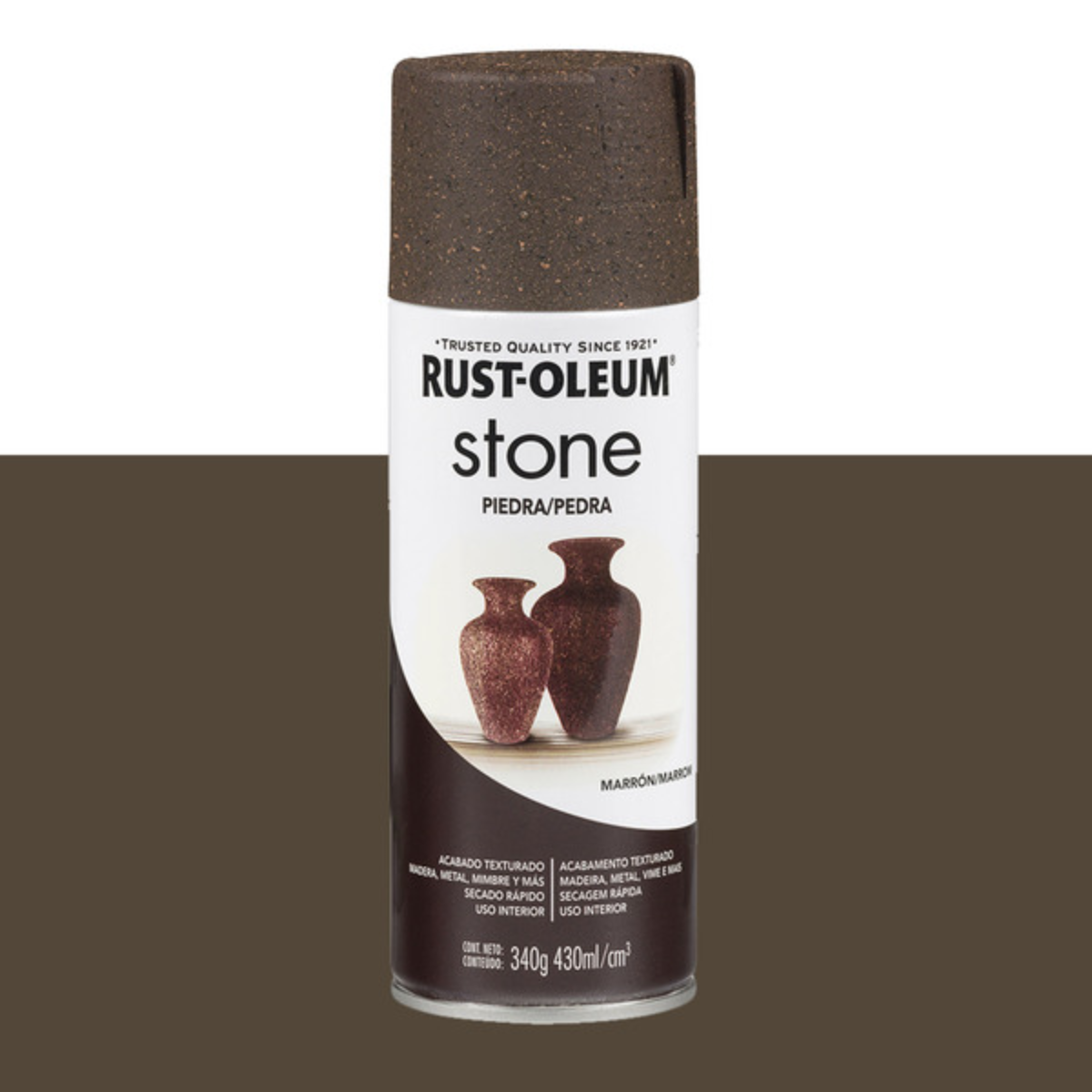 Spray Rust-Oleum Stone Pedra Efeito Texturizado - Marrom
