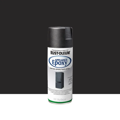 Tinta Epóxi em Spray Rust-Oleum Preto Brilhante 430ml – Alta Resistência para Metais