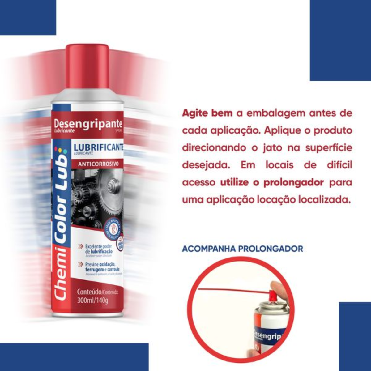 Desengripante Spray Chemicolor  -  Lubrificante Anticorrosivo Multiuso