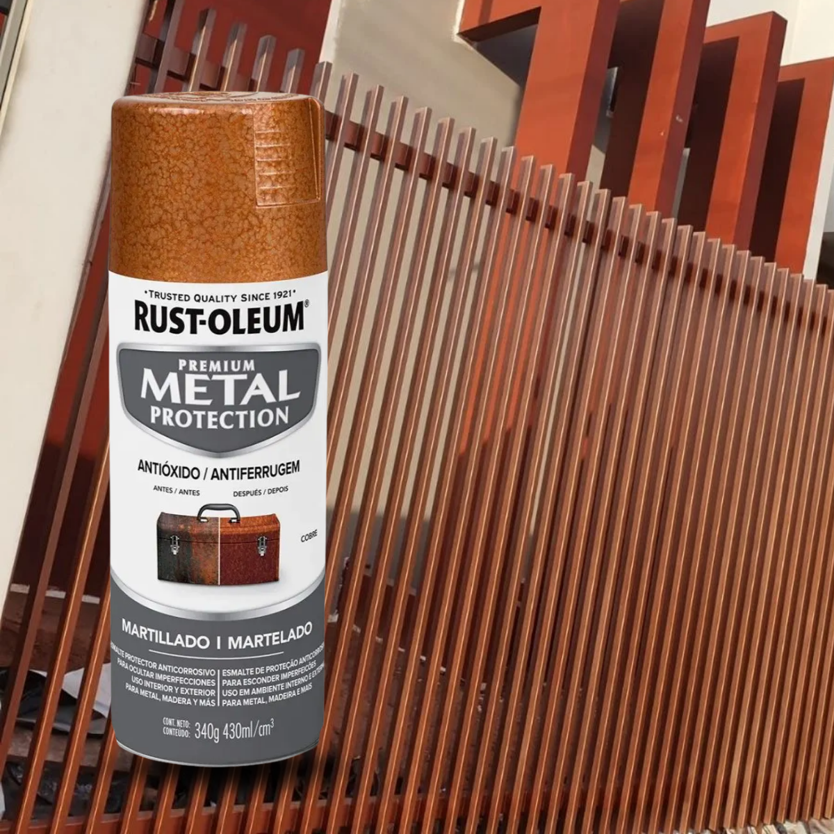 Spray Anticorrosivo Rust-Oleum Metal Protection Martelado Cobre