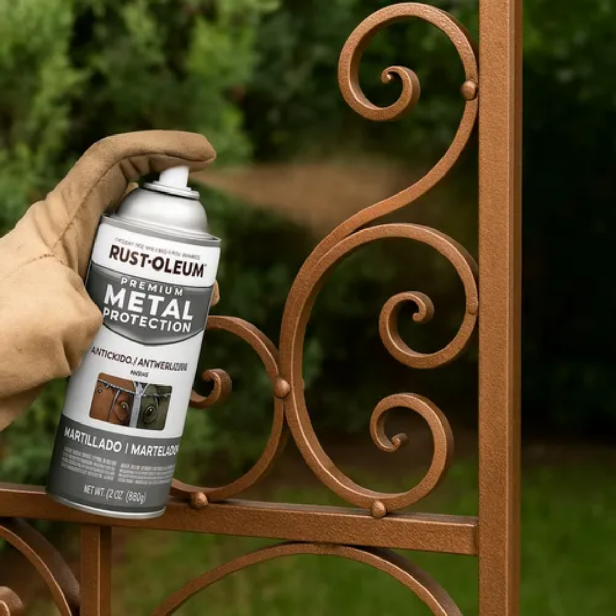 Spray Anticorrosivo Rust-Oleum Metal Protection Martelado Marrom Brilhante