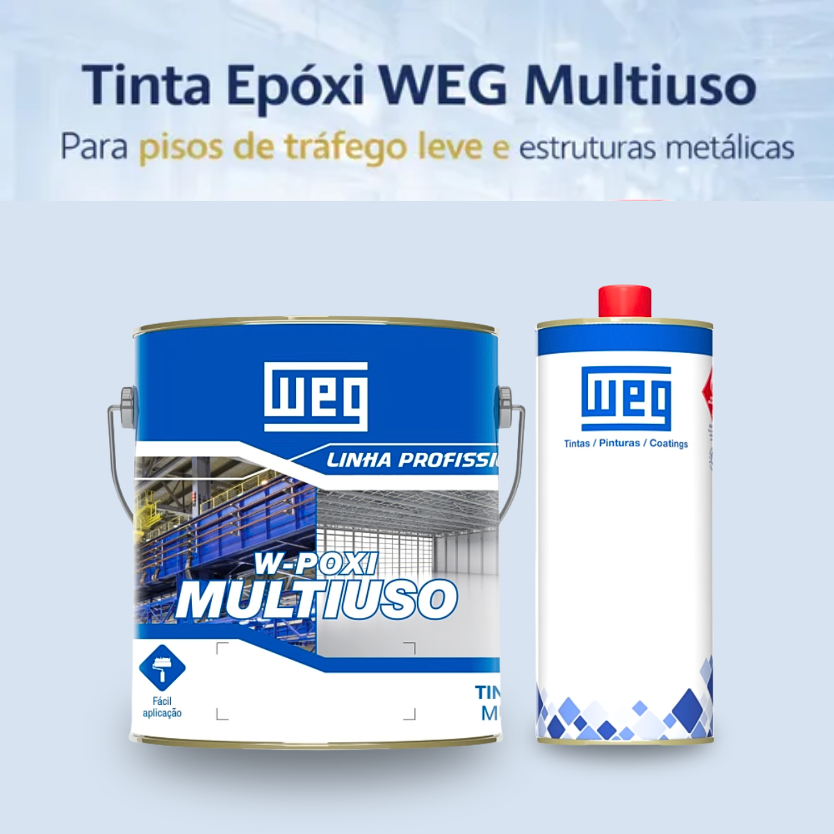 Tinta Weg Epóxi Multiuso Metal Piso Azulejo - Branco - 3,6 L