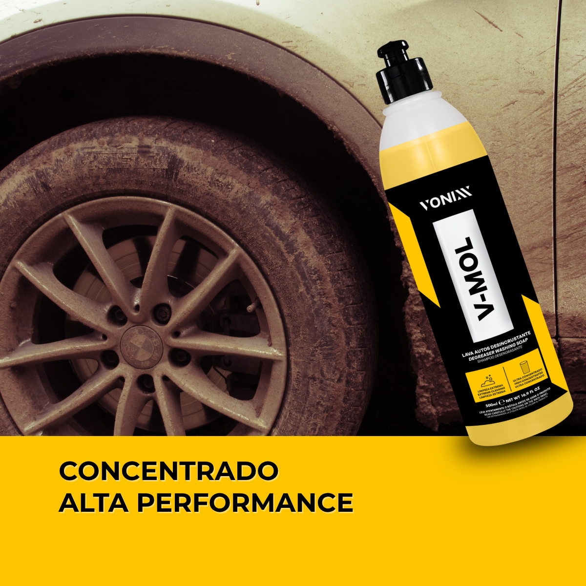 V-mol 500ml Vonixx - Shampoo Lava Autos Desincrustante