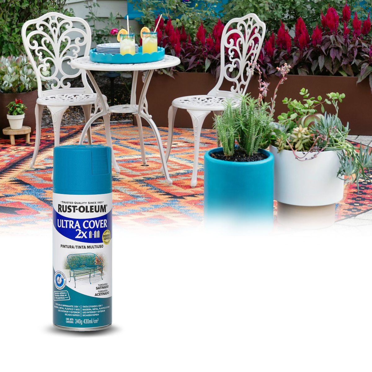 Spray Multiuso Ultra Cover -  Rust Oleum - Turquesa