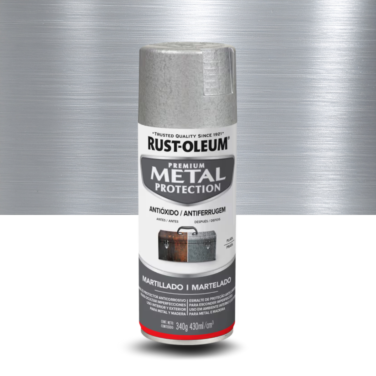 Spray Anticorrosivo Rust-Oleum Metal Protection Martelado Prata