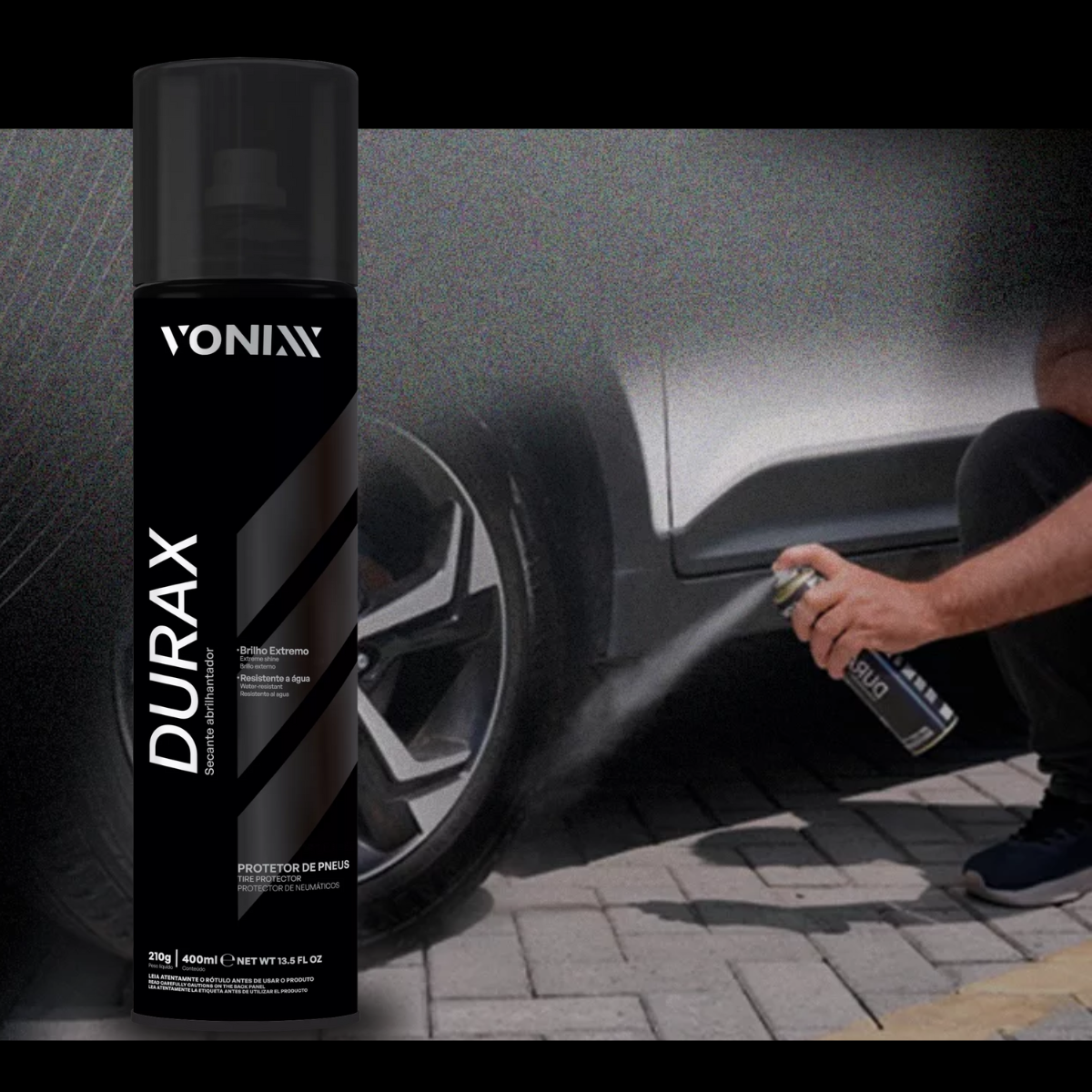 Durax Pretinho Abrilhantador De Pneus Aerosol  Vonixx