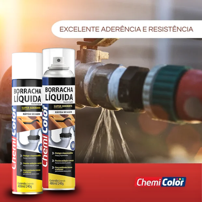 Borracha Líquida Spray - Impermeabilizante Flexível - Branca e Transparente