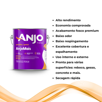 Tinta Acrílica Premium Anjo Mais 3,6L