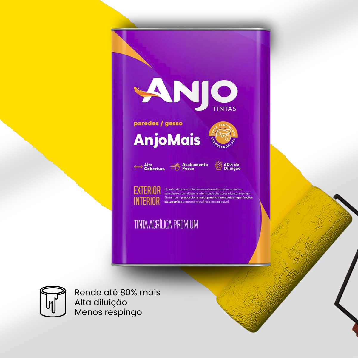 Tinta Acrílica Premium Anjo Mais 18 litros