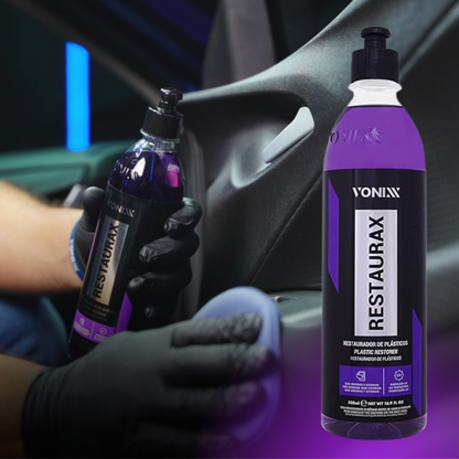Restaurax Vonixx 500ml: Recupere o Aspecto de Novo dos Plásticos do seu Carro