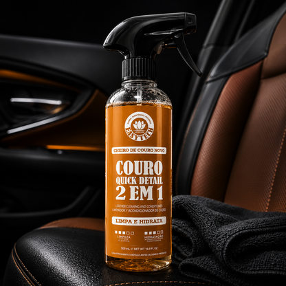 Limpador E Hidratante De Couro Quick Detail 2 Em 1 Easytech