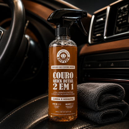 Limpador E Hidratante De Couro Quick Detail 2 Em 1 Easytech