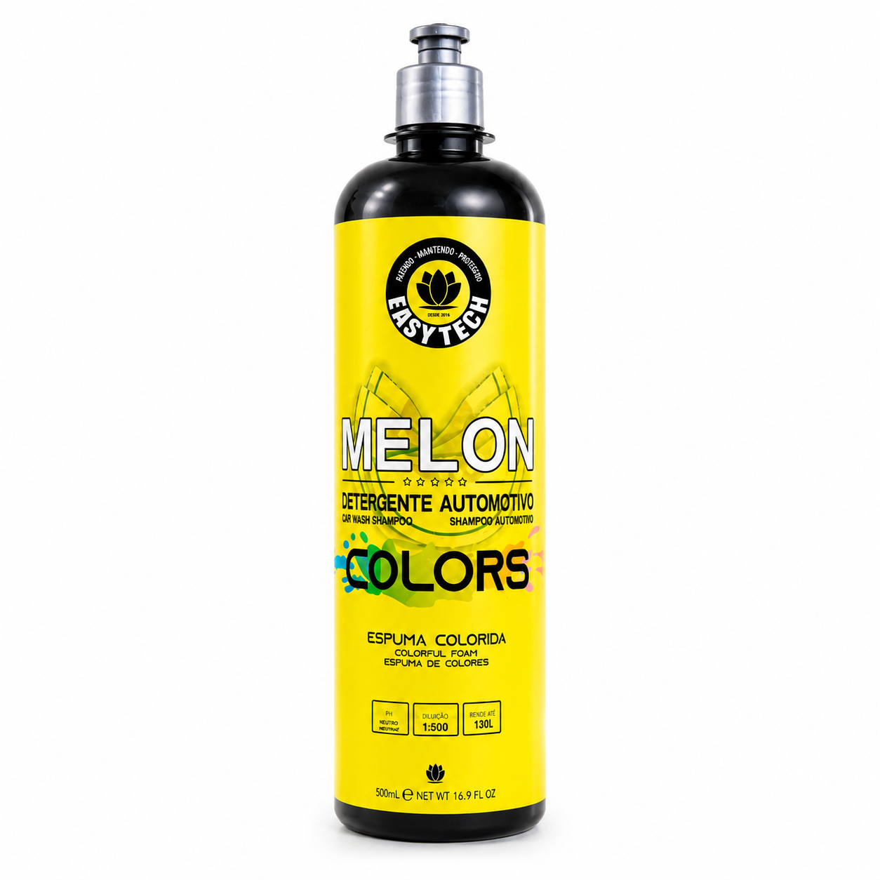 Melon 500ml Easytech Shampoo Automotivo Espuma Amarelo Colors Neutro