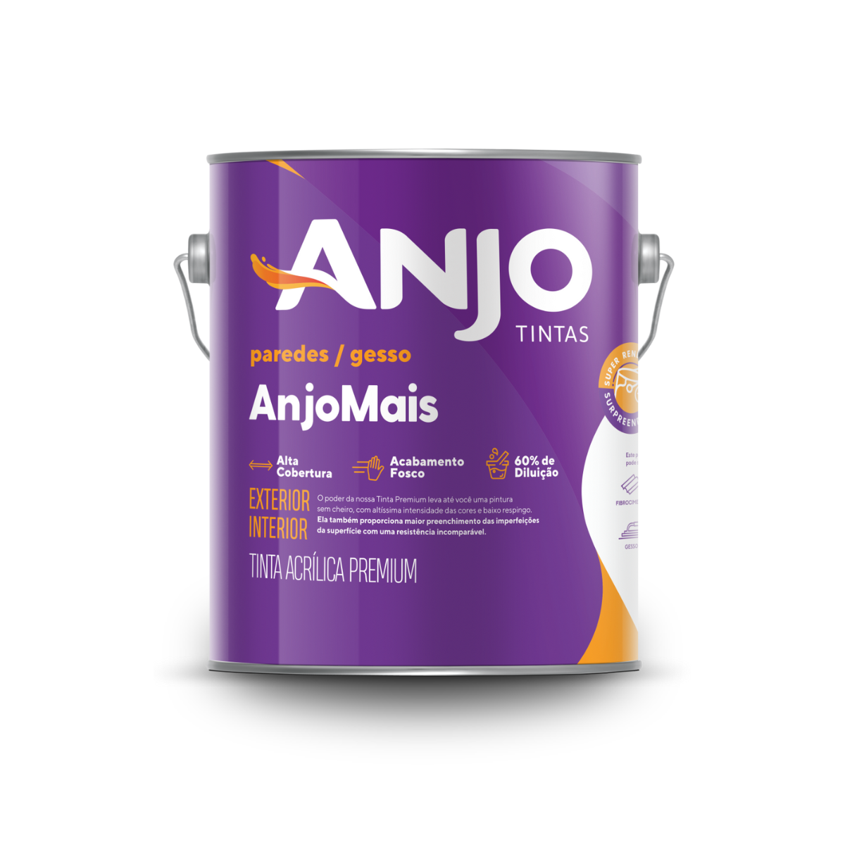 Tinta Acrílica Premium Anjo Mais 3,6L
